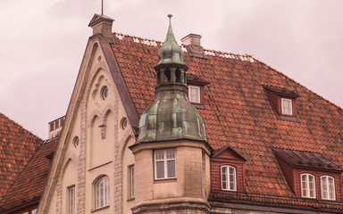Fototapeta na wymiar Houses in old town of Tallinn Estonia