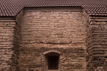 Fototapeta na wymiar Old stone wall masonry texture background