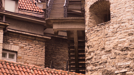 Naklejka premium Houses in old town of Tallinn Estonia