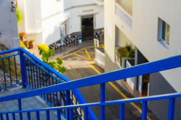 Street in the small village of Alcala. Tenerife. Canary Islands..Spain