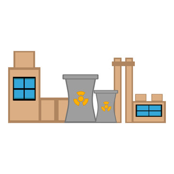 Nuclear power plant image. Vector illustration design