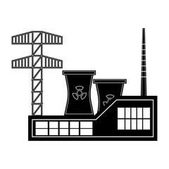 Nuclear power plant icon. Vector illustration design