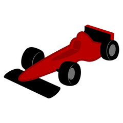 Isolated racing car image. Vector illustration design