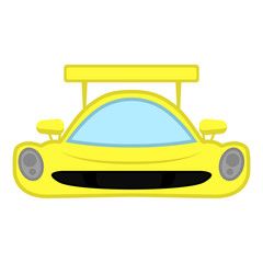 Isolated racing car image. Vector illustration design