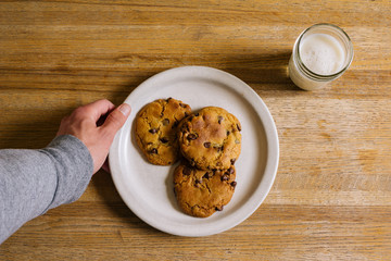 Chocolate Chip Cookies & Milk