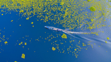 An aerial view of Huai Luang reservoir,Thailand