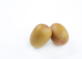 Fresh Kiwi fruit isolated on white background.