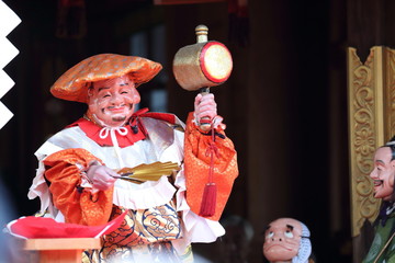 Ebisu, god of fishermen, Shichifukujin, mask, japanese, event, Uchide no kozuchii
