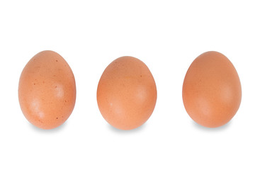 Fresh chicken egg isolated on white background,clipping path