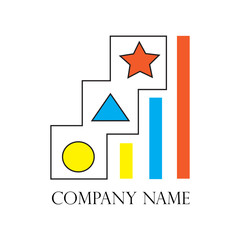 Businessman career development illustration. with the star on the top, isolated with a white background