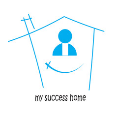 home of my success and victory. in vector and isolated with a white background