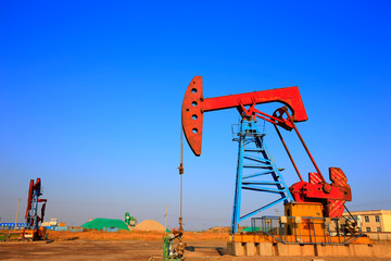 Fototapeta premium The oil pump, industrial equipment