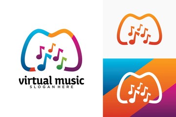 virtual music game logo design