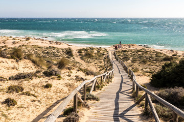 Fototapeta na wymiar Barbate, Spain. The coast at Cape Trafalgar