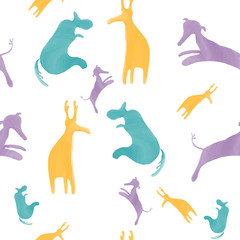 Seamless Pattern - 3 animals 