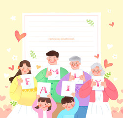 Family Day Illustration