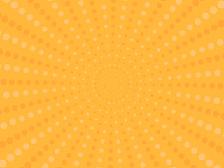 Retro comic dots yellow background. Vector illustration in pop art retro style