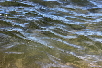 Texture of the sea waters of Camburi das Pedras beach in Ubatuba, São Paulo - Brazil.