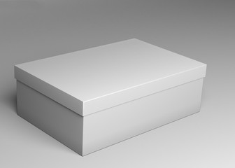Packing box gray on a gray background 3d rendering