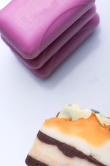 soap close up. Handmade soap. fragrant soap