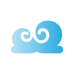 Asian cloud icon on background for graphic and web design. Simple vector sign. Internet concept symbol for website button or mobile app.