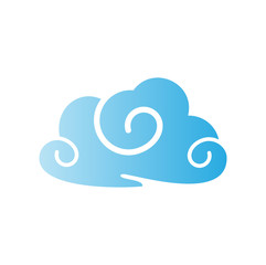 Asian cloud icon on background for graphic and web design. Simple vector sign. Internet concept symbol for website button or mobile app.
