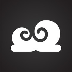 Asian cloud icon on background for graphic and web design. Simple vector sign. Internet concept symbol for website button or mobile app.