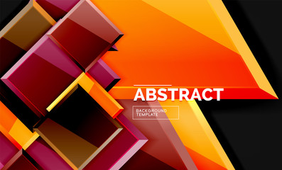 Squares and triangles geometrical background