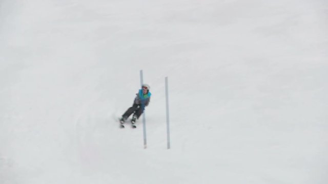 children's winter slalom competitions