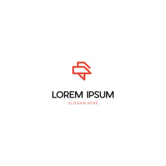 F abstract logo vector icon illustration design. F letter abstract design line minimalist graphic logo template