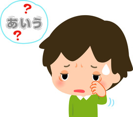 近眼で困っている男の子