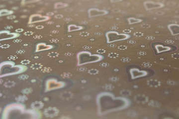 Abstract background texture with hearts. Conceptual background for Valentine's Day. Selective focus