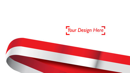 Indonesian patriotic background template with empty space for text, design, Holidays, Independence Day. Welcome to Indonesia concept - Vector