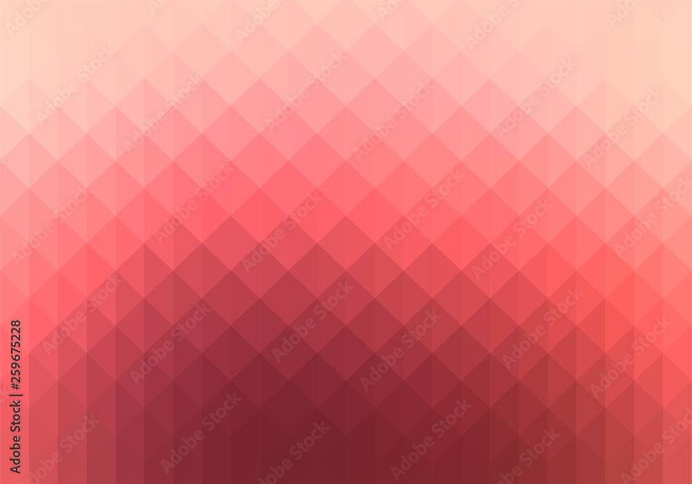 Poster shiny vibrant red and pink color tone, gradient and geometric background
