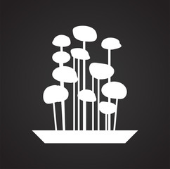 Bonsai icon on background for graphic and web design. Simple vector sign. Internet concept symbol for website button or mobile app.