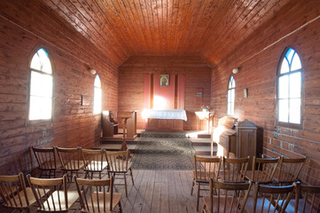 Interior of the small Anglican Church in the town of Cumborah