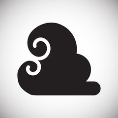 Asian cloud icon on background for graphic and web design. Simple vector sign. Internet concept symbol for website button or mobile app.