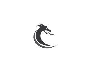 Dragon head logo vector icon