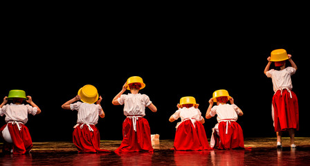  Young dancers on the stage