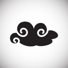 Asian cloud icon on background for graphic and web design. Simple vector sign. Internet concept symbol for website button or mobile app.