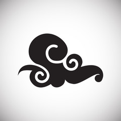 Obraz premium Asian cloud icon on background for graphic and web design. Simple vector sign. Internet concept symbol for website button or mobile app.