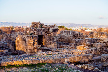 Cyprus and its vicinities, island Paphos, museum under the open sky, catacombs