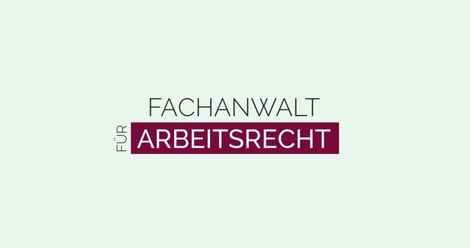 Anwalt f&uuml;r Arbeitsrecht. Moderne Animation, die die Leistungen einer Kanzlei zeigt. Farben: Lila/Wei&szlig;