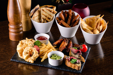 Seafood platter. Mediterranean cuisine restaurant foodSeafood platter. Mediterranean cuisine restaurant food