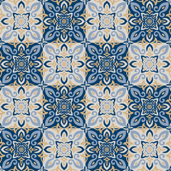 Azulejos Tile Vector Seamless Pattern