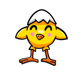 Happy Stylized Baby Chick