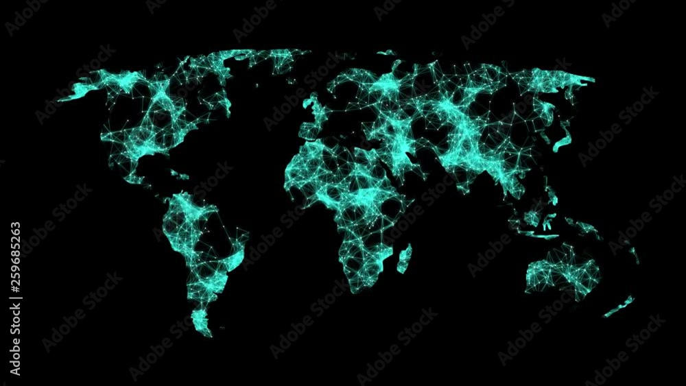 Poster social network connection. connecting people on the internet, nodes transforming into the shape of a