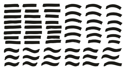 Tagging Marker Medium Lines Curved Lines Wavy Lines High Detail Abstract Vector Background Set 41