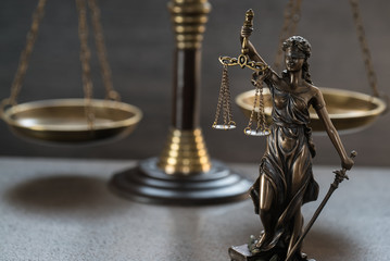 Law and Justice Concept Image, Grey stone background