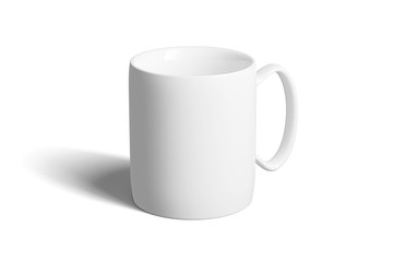 Mock up of a Ceramic mug on a white background